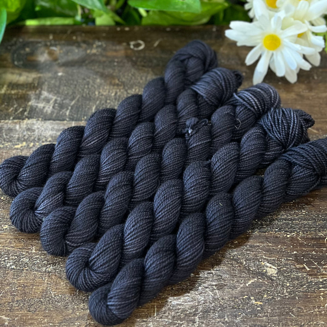 "Onyx" Mini Sock Hand-dyed Yarn