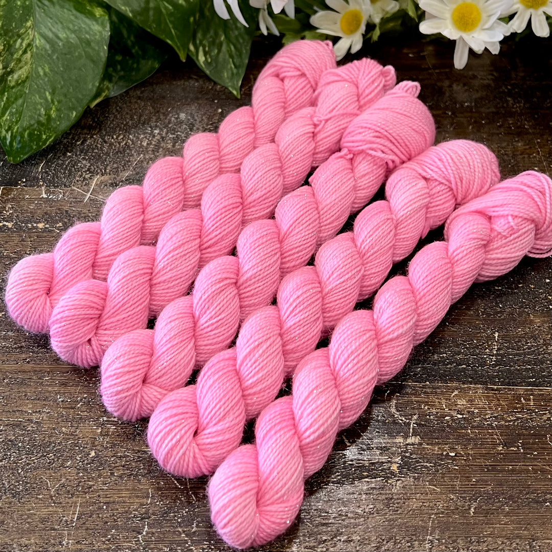 "Bubble Gum" Mini Sock Hand-dyed Yarn