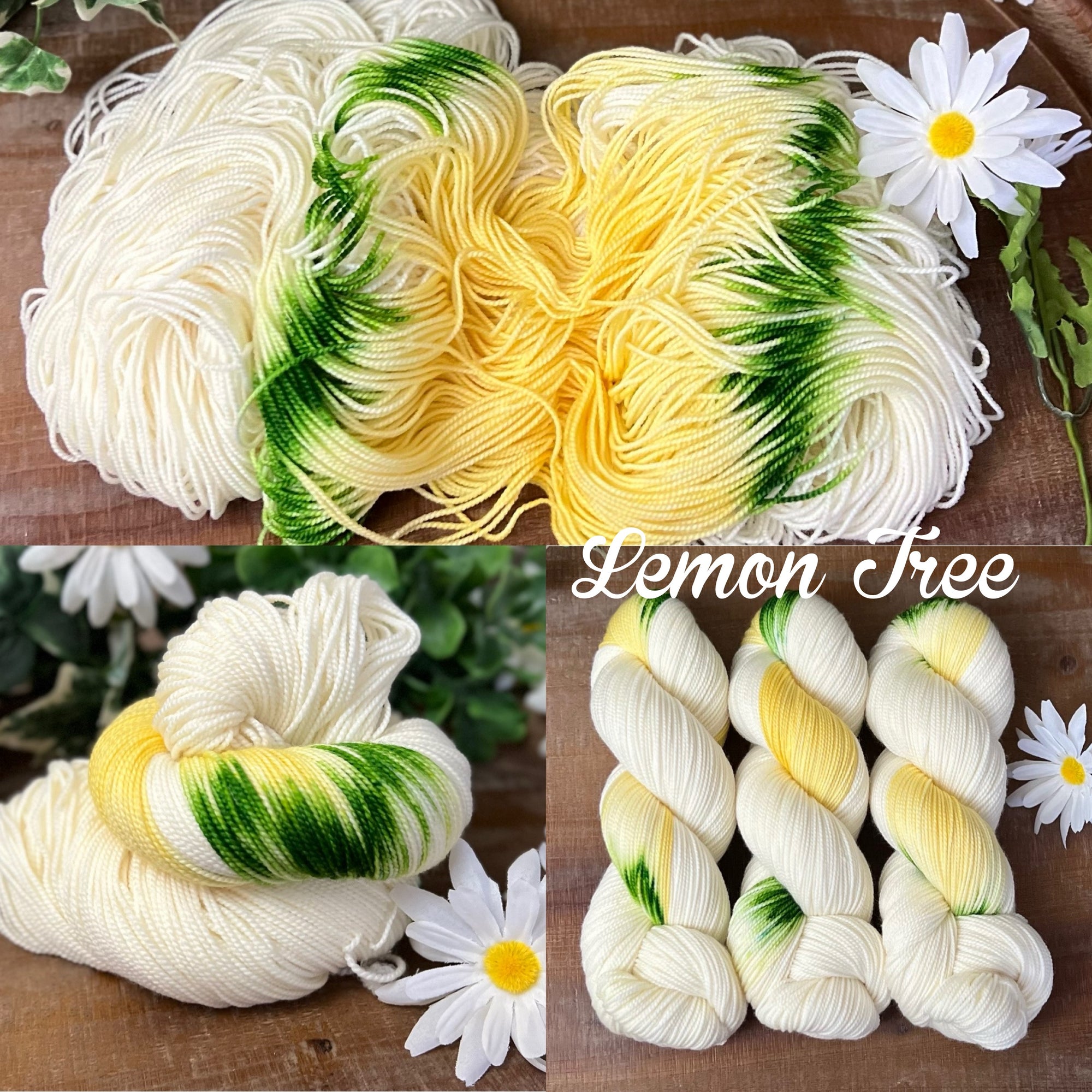 "Lemon Tree" Assigned Pooling Hand-dyed Yarn