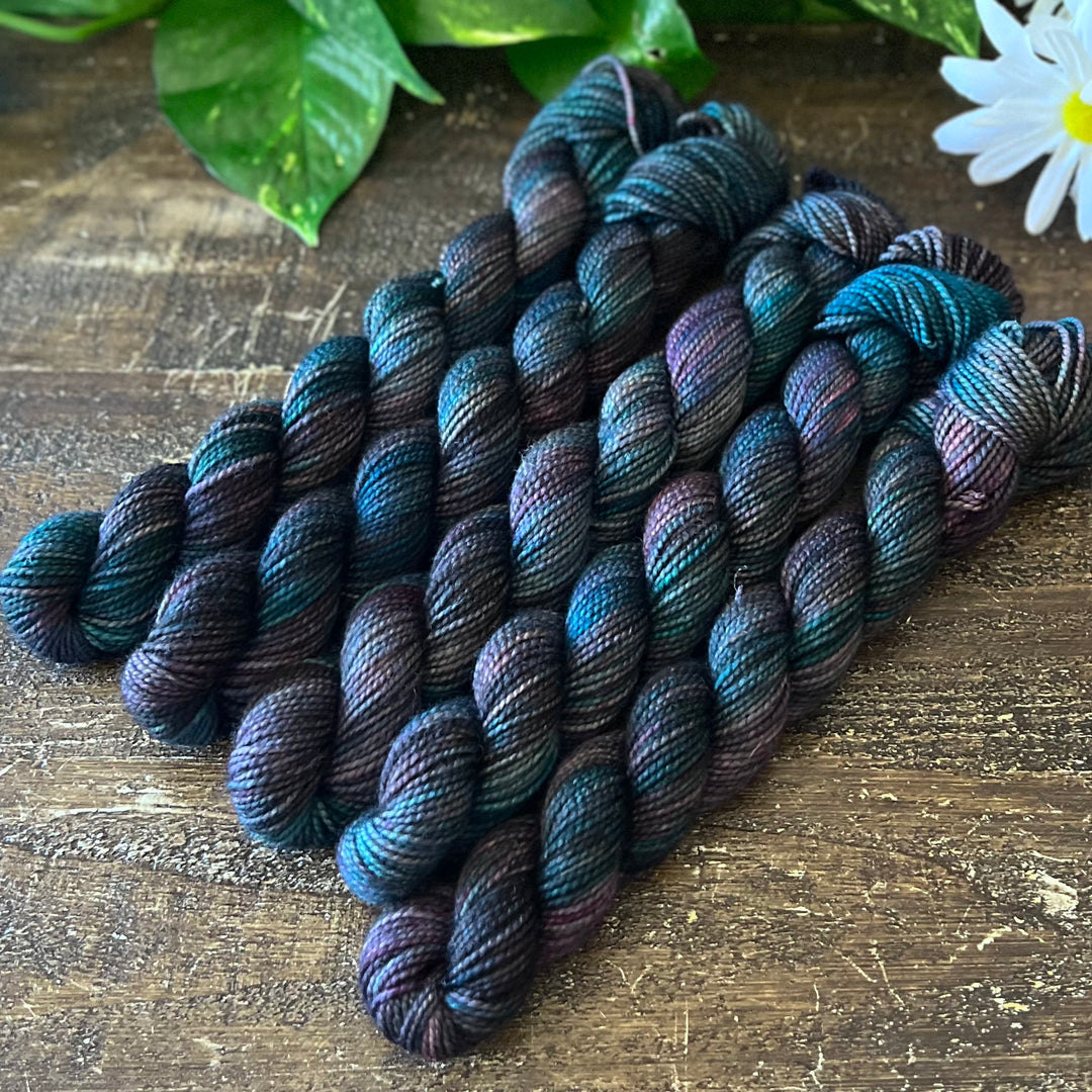 "Raven" Mini Sock Hand-dyed Yarn