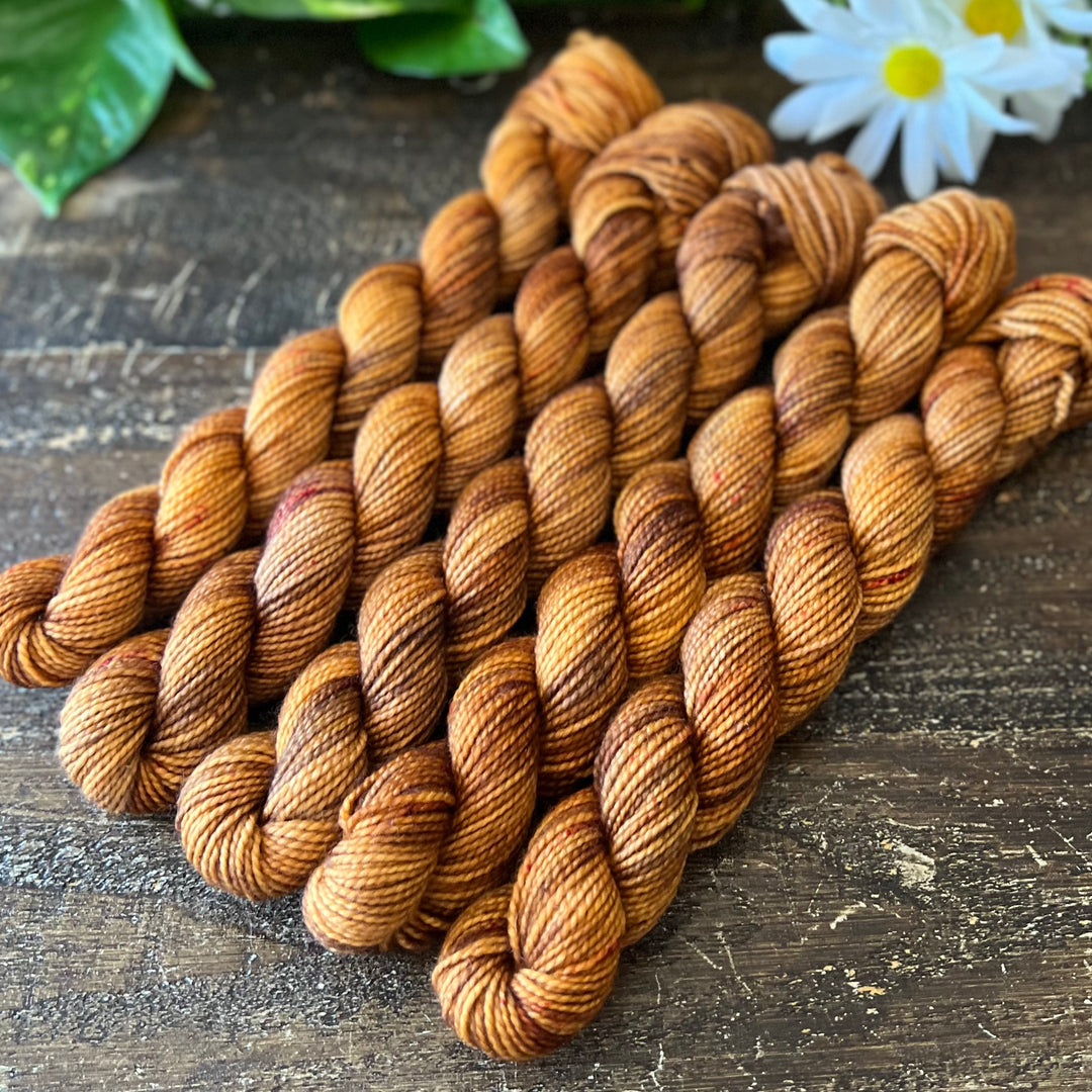 "Chestnut" Mini Sock Hand-dyed Yarn