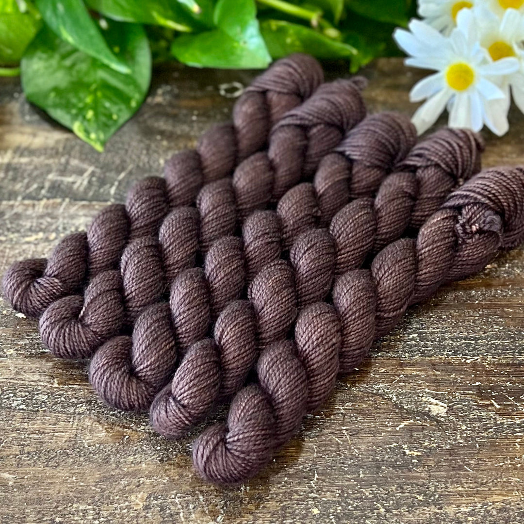 "Hot Fudge" Mini Sock Hand-dyed Yarn