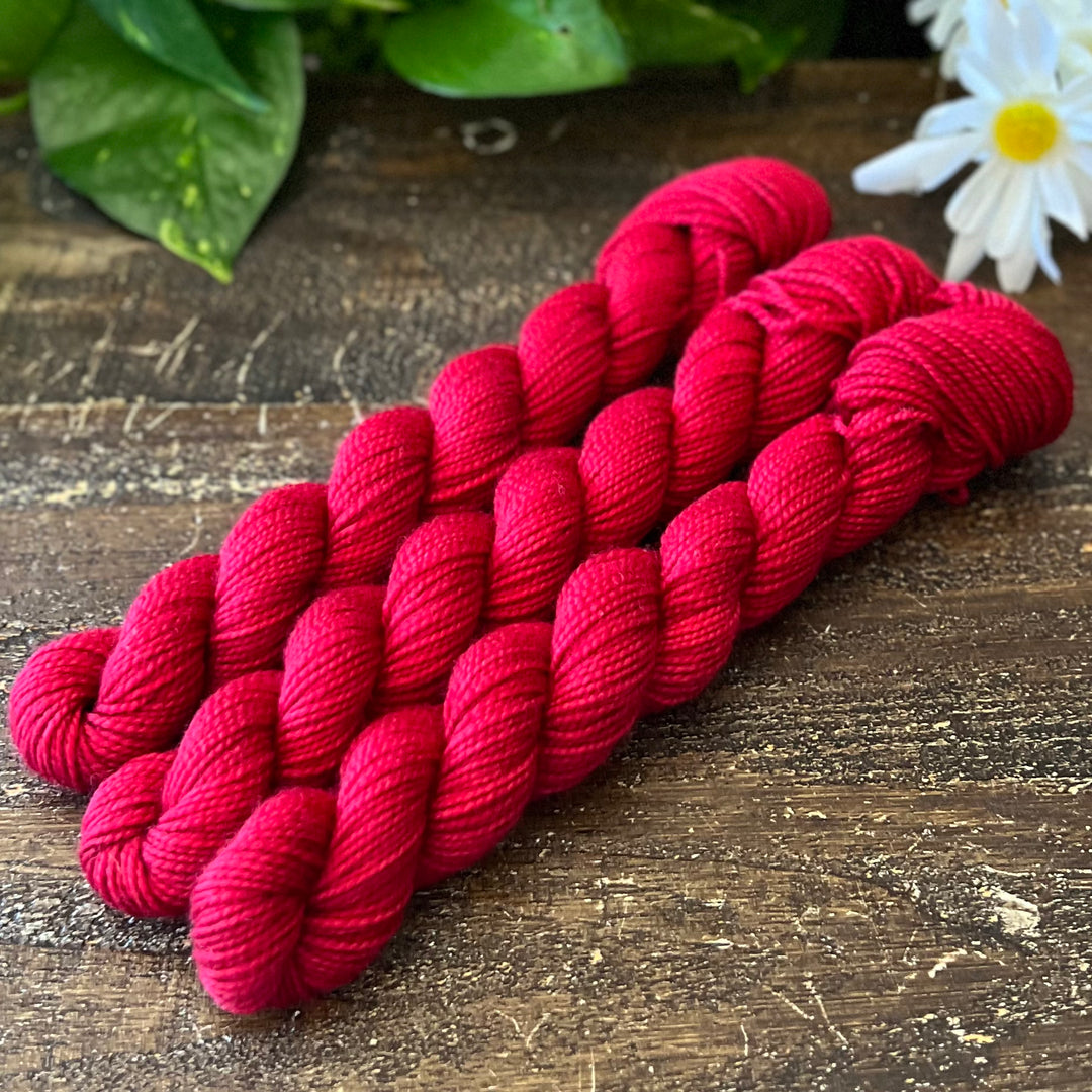 "Cherries" Mini Sock Hand-dyed Yarn