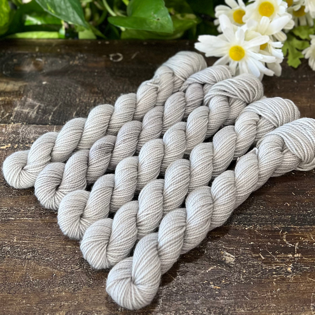 "Silver Fox" Mini Sock Hand-dyed Yarn