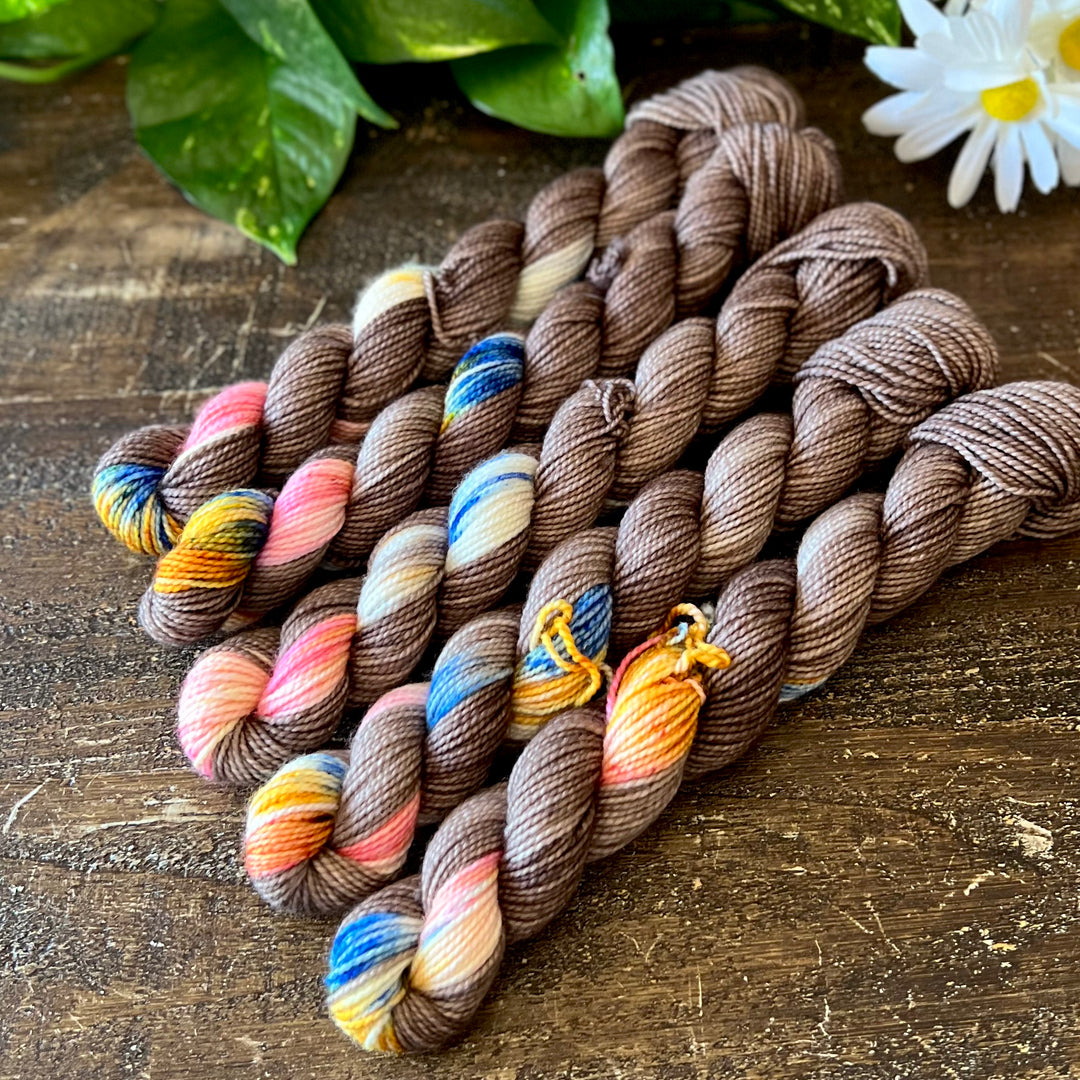 "Rocky Mtn Skies AP" Mini Sock Hand-dyed Yarn