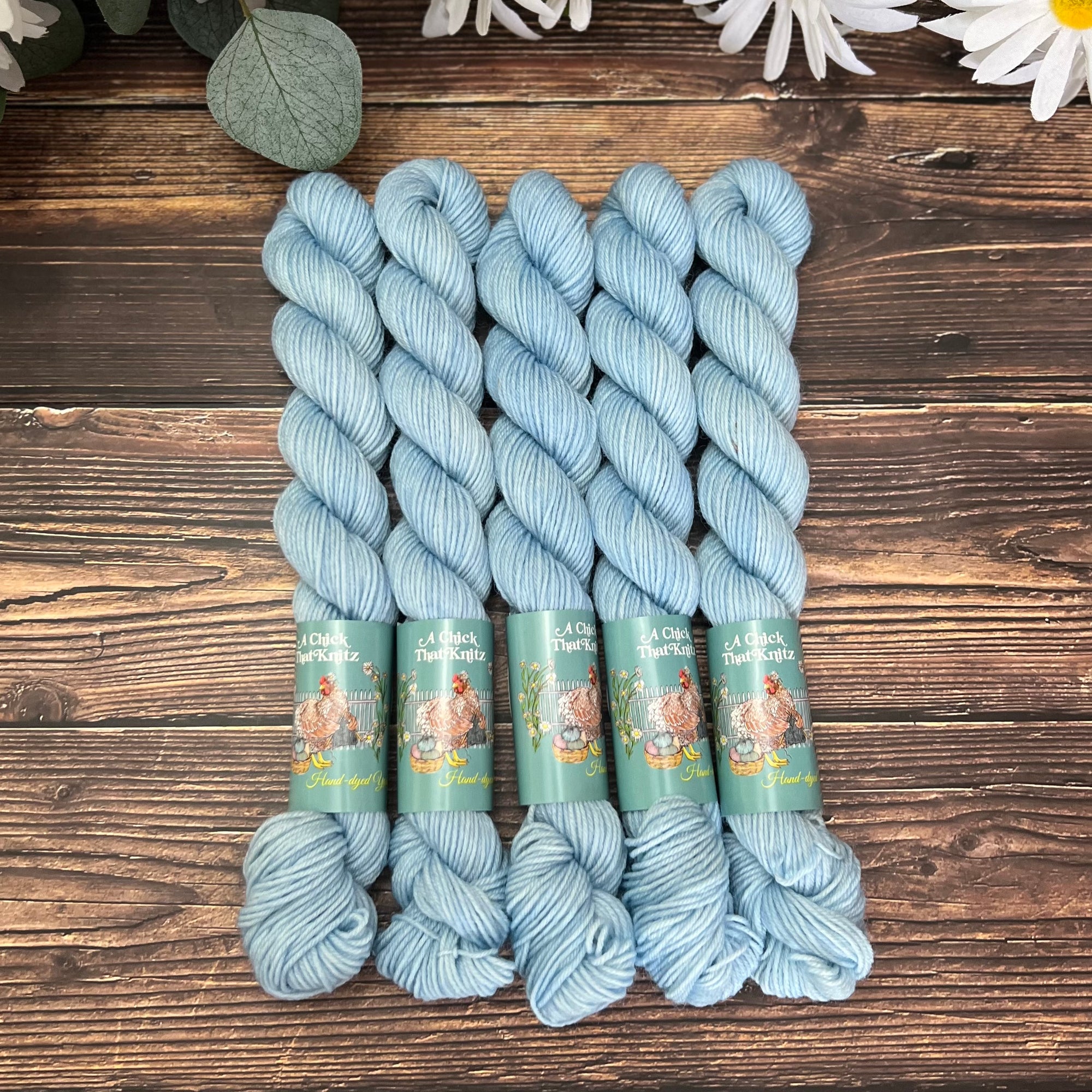 "Sky" BFL Sock Hand-Dyed Yarn – 20 gm