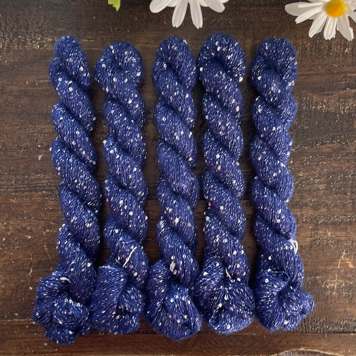 "Midnight" Sequin Hand-Dyed Yarn