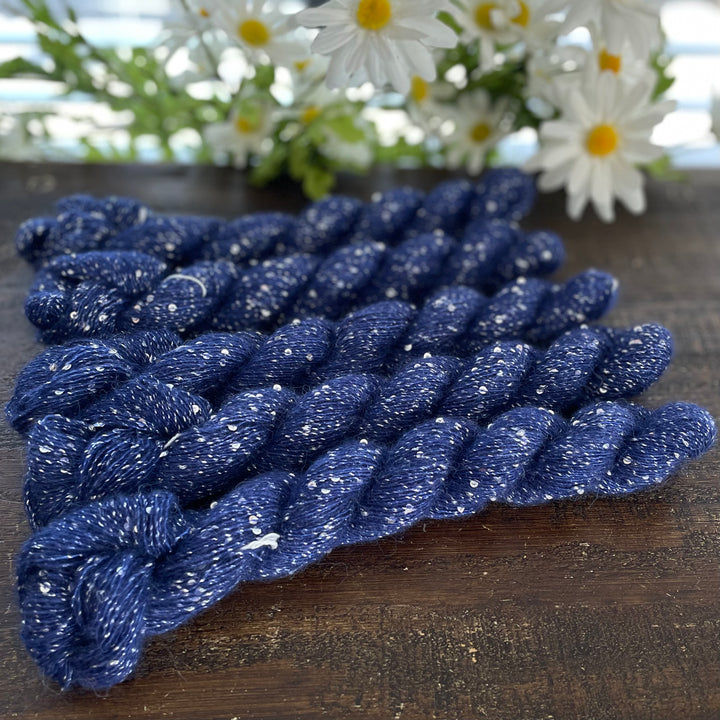 "Midnight" Sequin Hand-Dyed Yarn