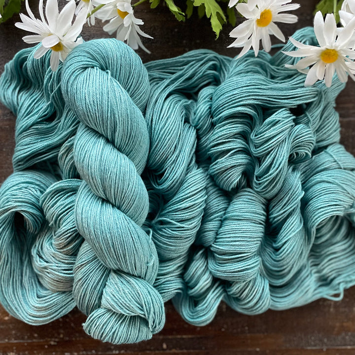 "Caribbean" Hand-dyed Merino/Cotton Yarn