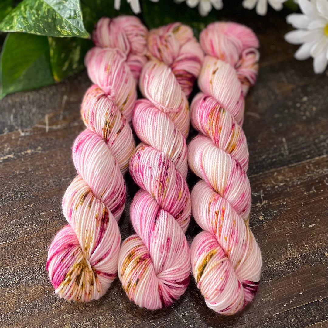 "Cherry Blossom" Deluxe Sock Halves Hand-Dyed Yarn