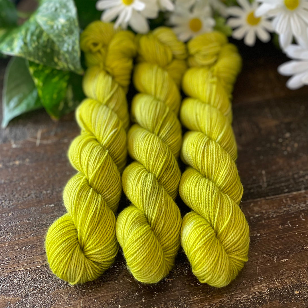 "Grasshopper" Deluxe Sock Halves Hand-Dyed Yarn