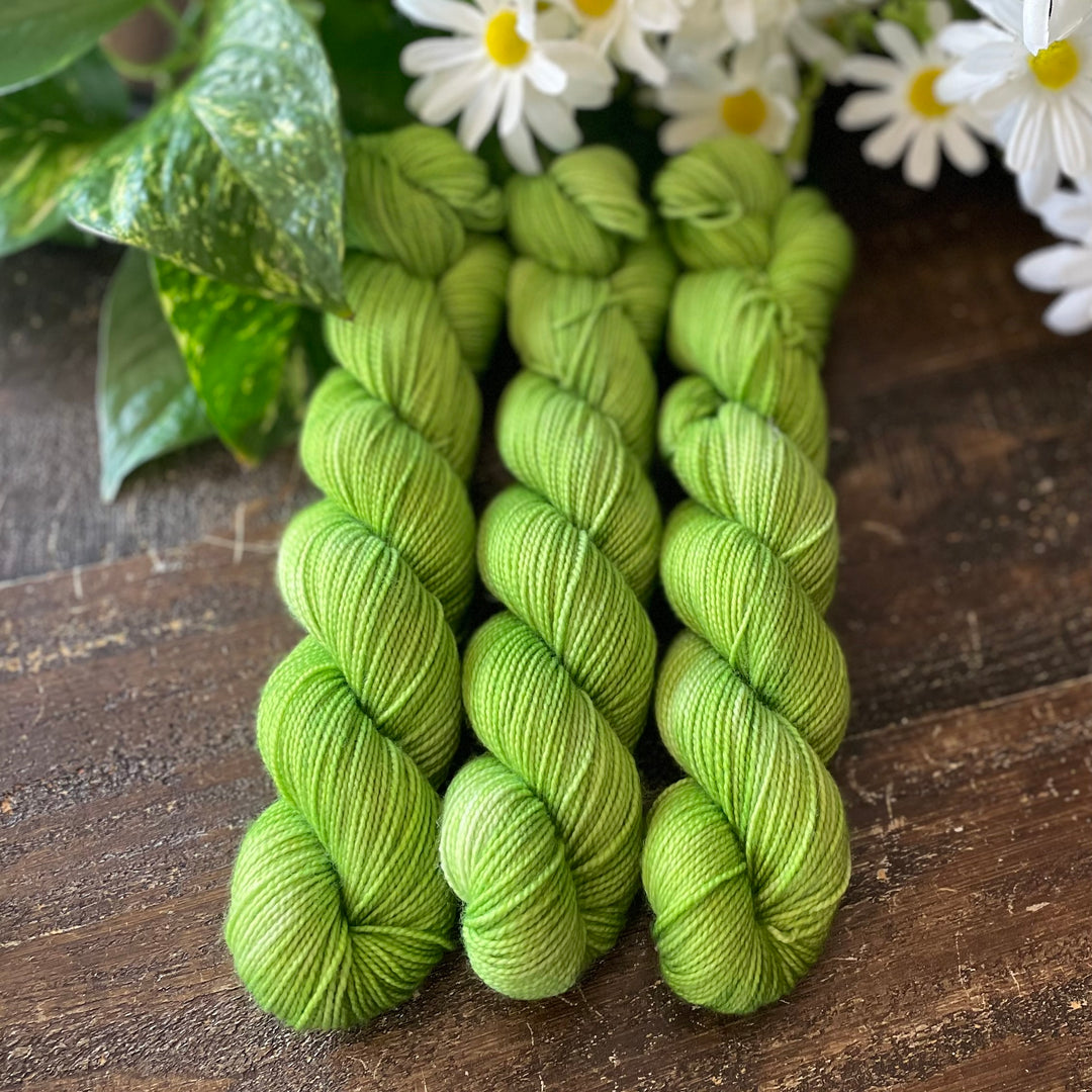 "Avocado" Deluxe Sock Halves Hand-Dyed Yarn