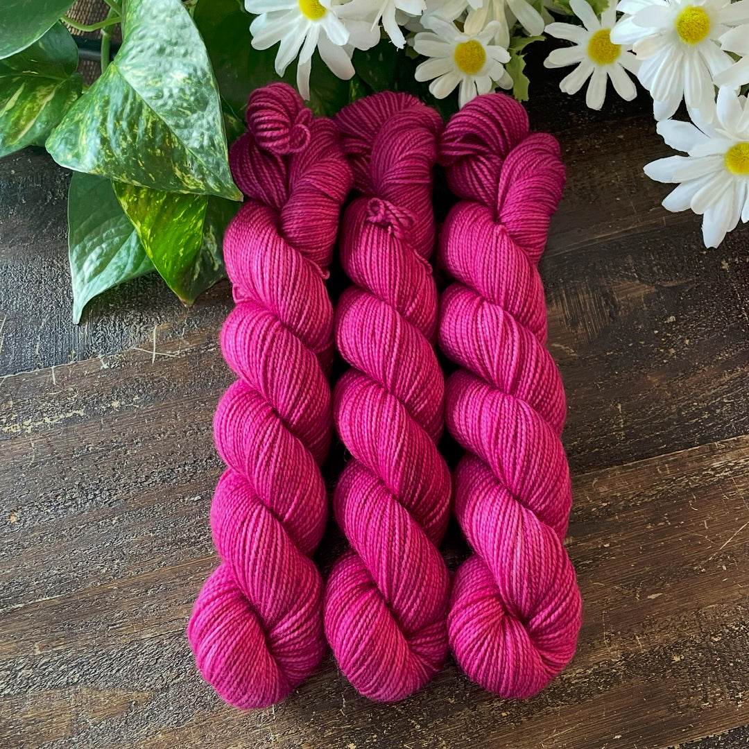 "Burgundy" Deluxe Sock Halves Hand-Dyed Yarn