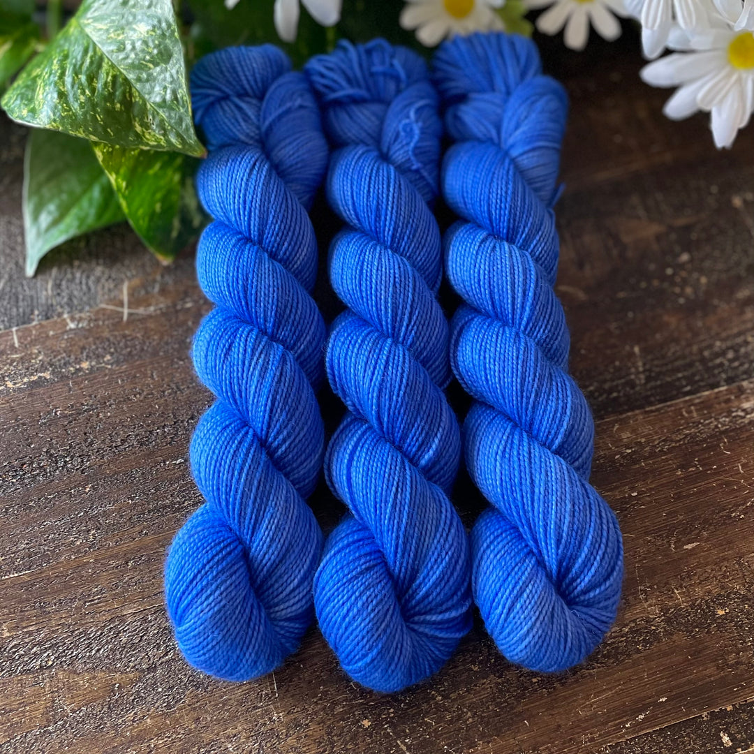 "Classy Blue" Deluxe Sock Halves Hand-Dyed Yarn