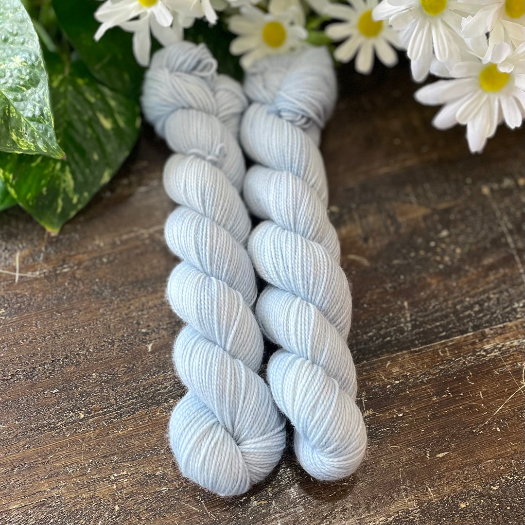"Dusty Blue" Deluxe Sock Halves Hand-Dyed Yarn