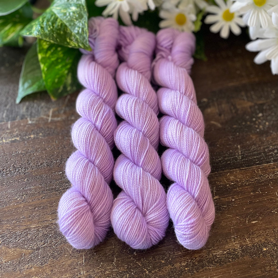 "Lilac" Deluxe Sock Halves Hand-Dyed Yarn