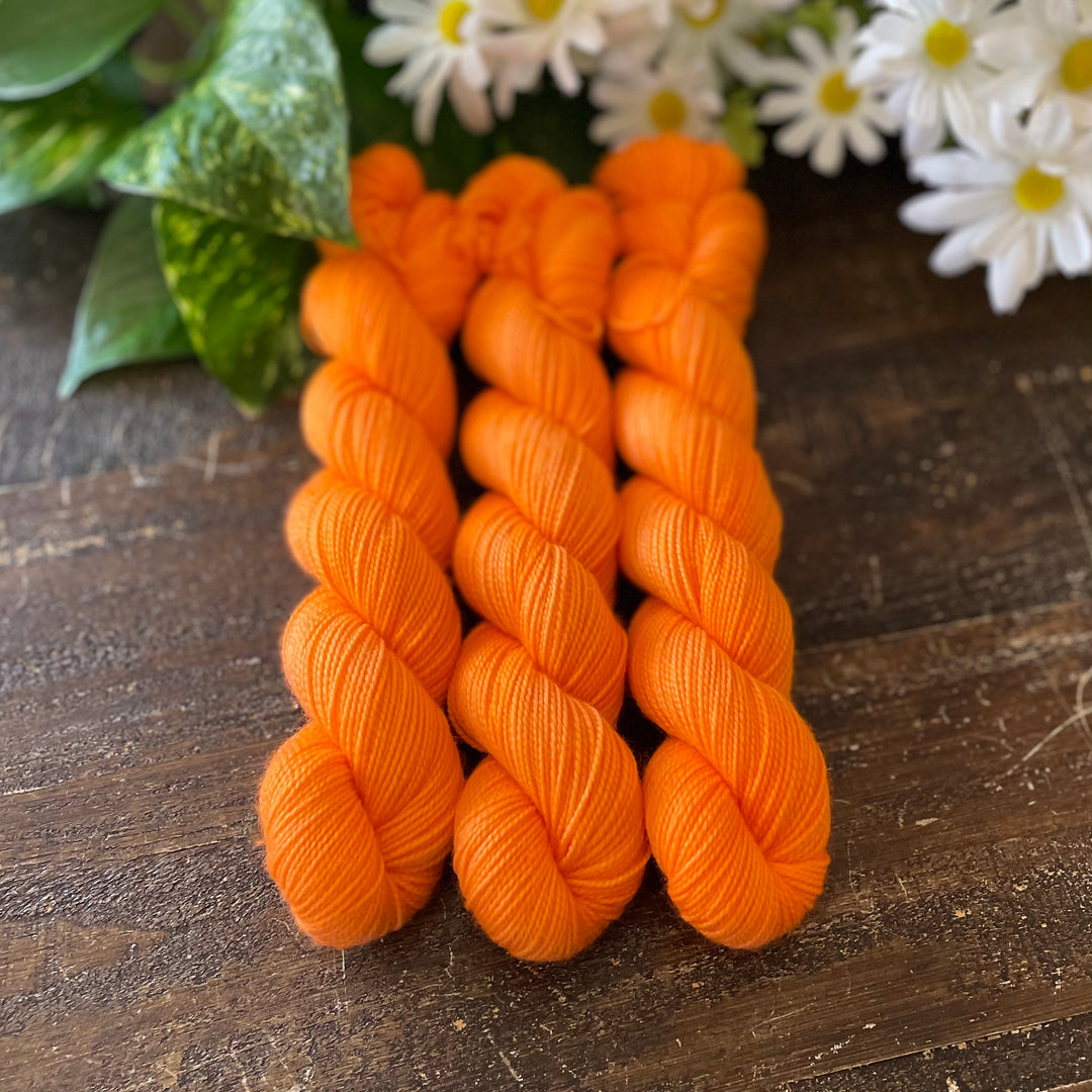 "Cantaloupe" Deluxe Sock Halves Hand-Dyed Yarn