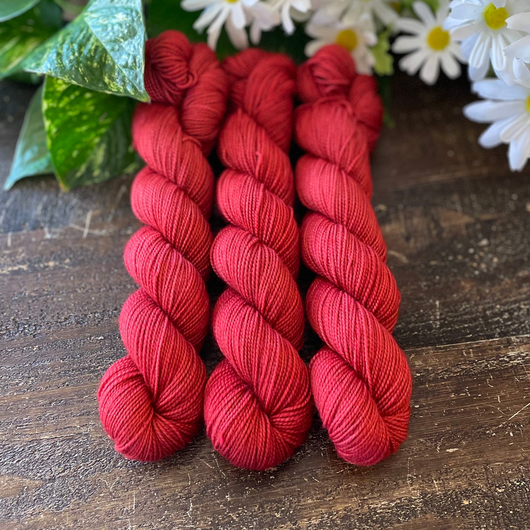 "Chili Pepper" Deluxe Sock Halves Hand-Dyed Yarn