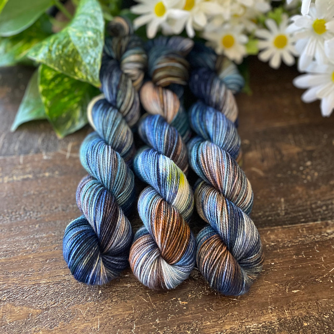 "Sea Nymph" Deluxe Sock Halves Hand-Dyed Yarn