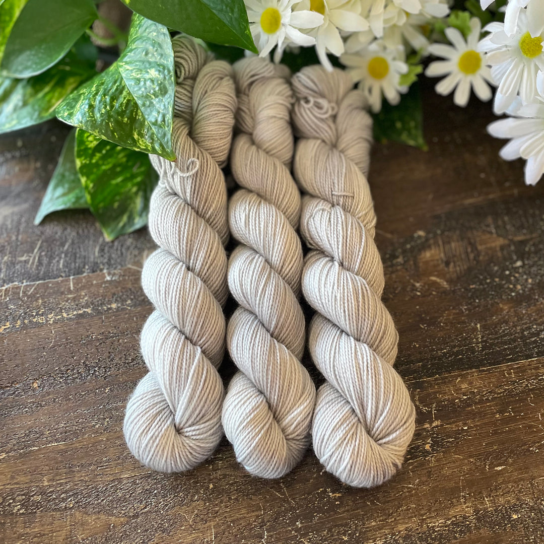 "Silver Fox" Deluxe Sock Halves Hand-Dyed Yarn