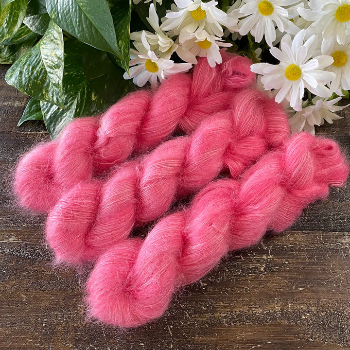 "Cotton Candy" Kidsilk Mohair Hand-dyed Yarn