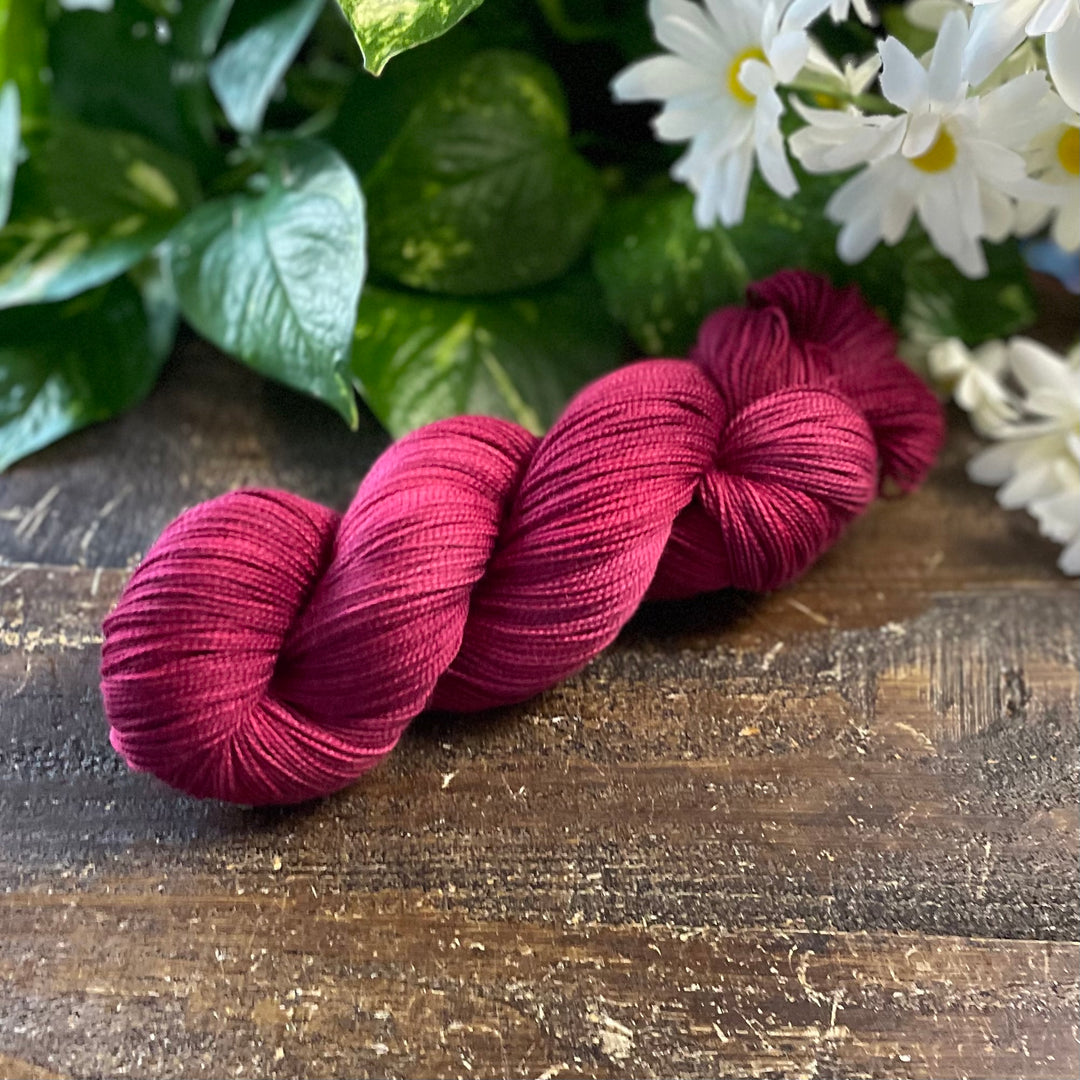 "Crimson" Hand-dyed Yarn - Deluxe Sock