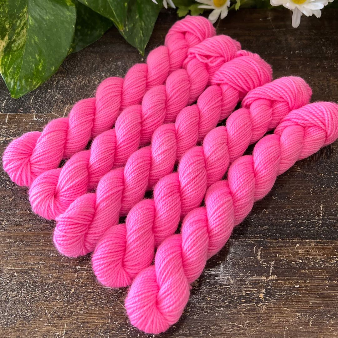 "Pretty in Pink" Mini Sock Hand-dyed Yarn