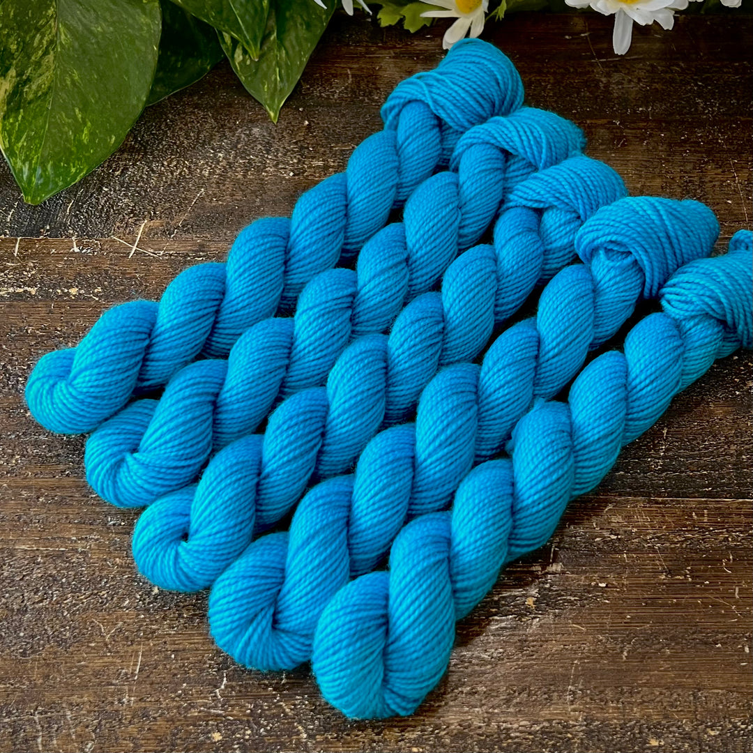 "Turquoise" Mini Sock Hand-dyed Yarn