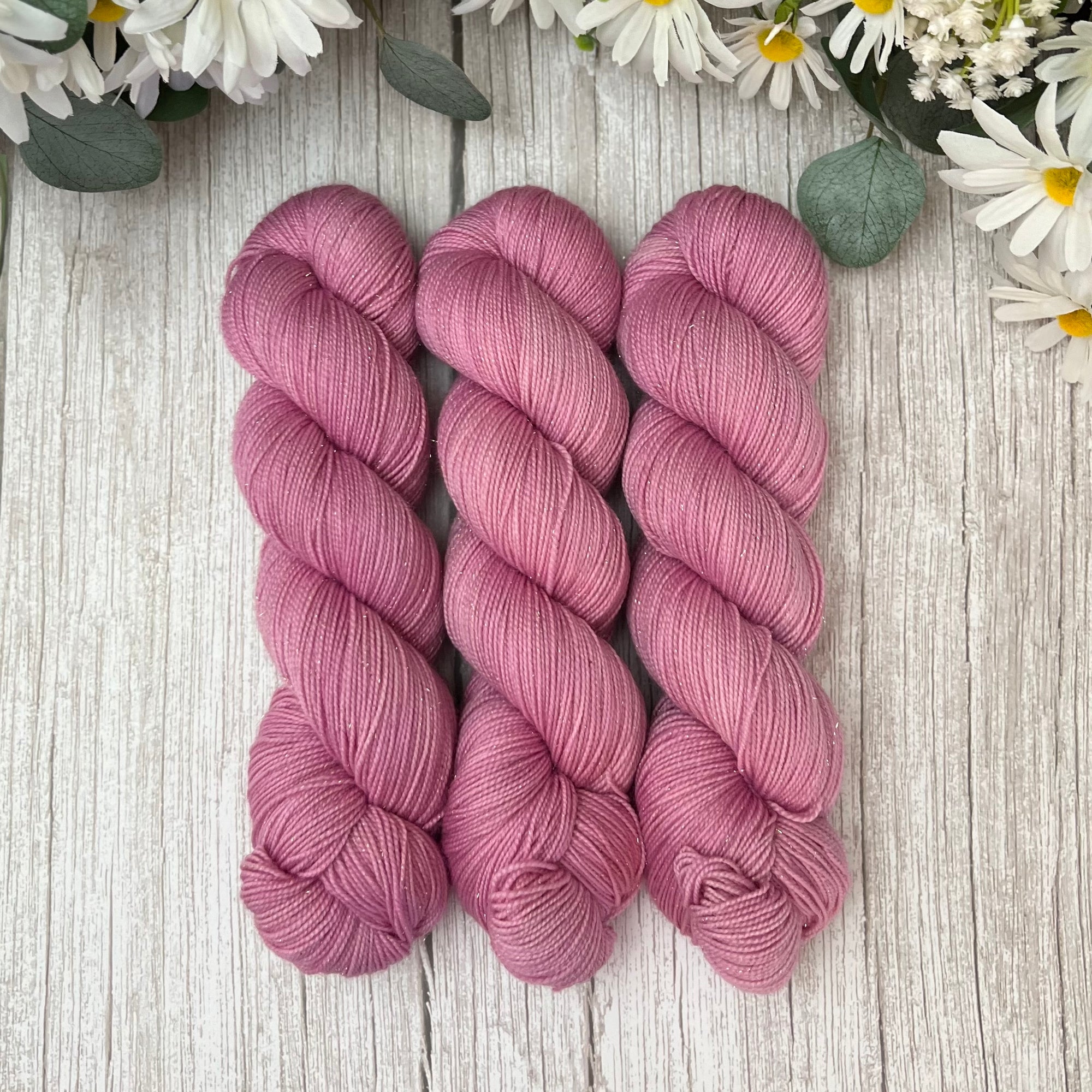 "Be My Valentine" Deluxe Sparkle Fingering Hand-dyed Yarn
