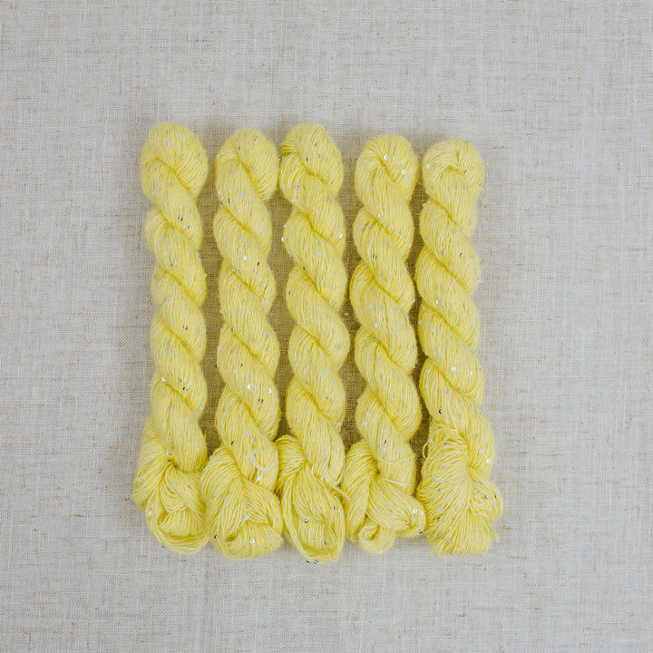 "Lemon Tonic" Sequin Hand-Dyed Yarn