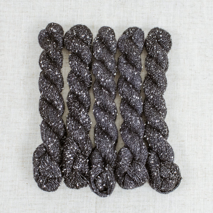 "Onyx" Sequin Hand-Dyed Yarn