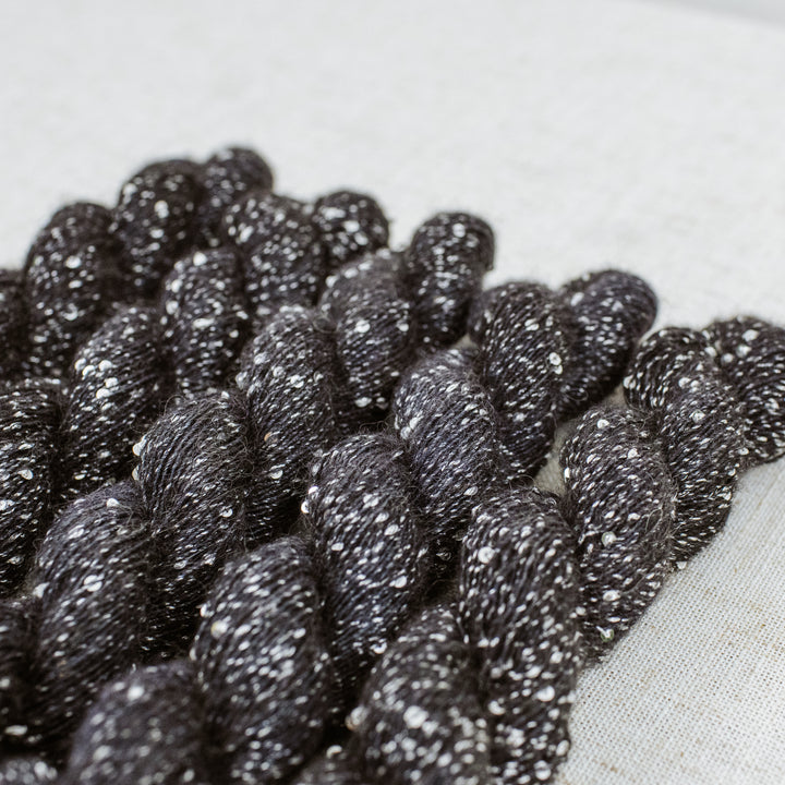 "Onyx" Sequin Hand-Dyed Yarn