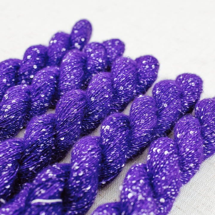 "Amethyst" Sequin Hand-Dyed Yarn