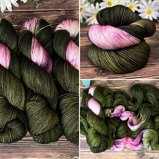 "Succulent" Assigned Pooling Hand-dyed Yarn