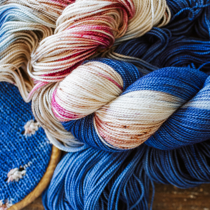 “Cowboy" Assigned Pooling Hand-dyed Yarn