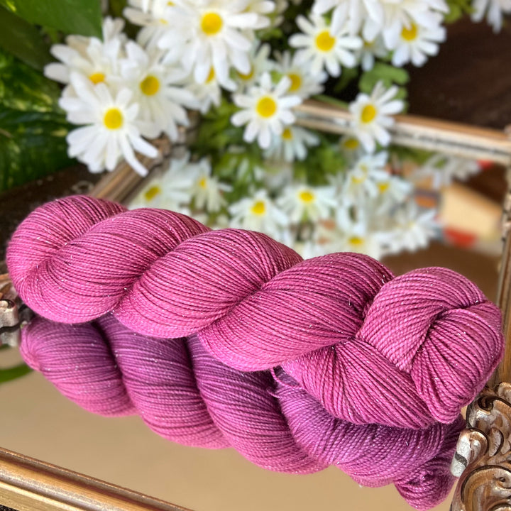 Deluxe Sparkle Fingering Hand-dyed Yarn