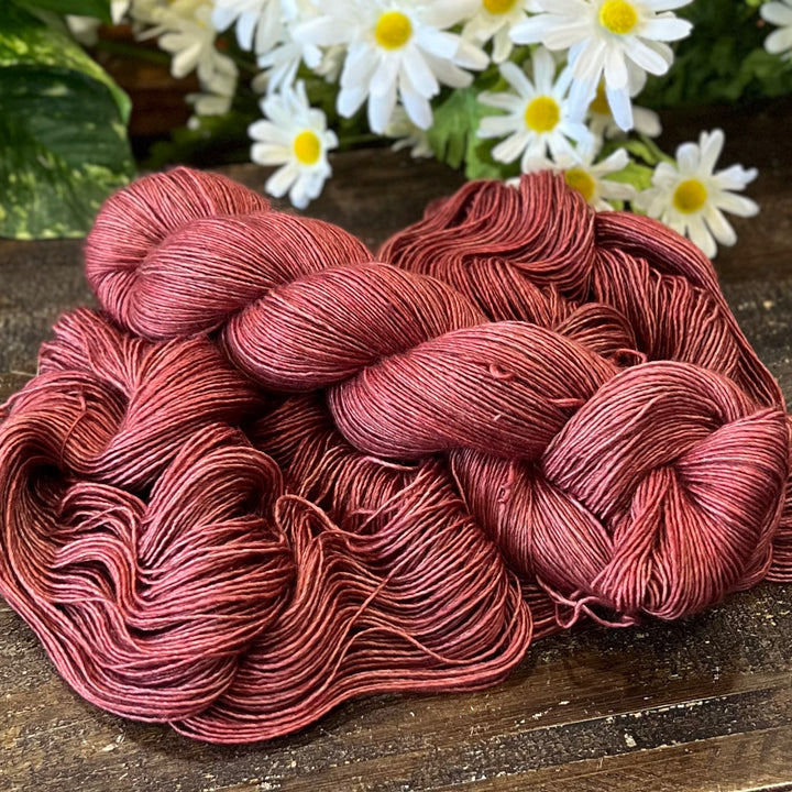 "Terra Cotta" Yak/Silk Fingering Hand-Dyed Yarn