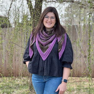 "Trailing Flowers" Knit Shawl Digital Pattern