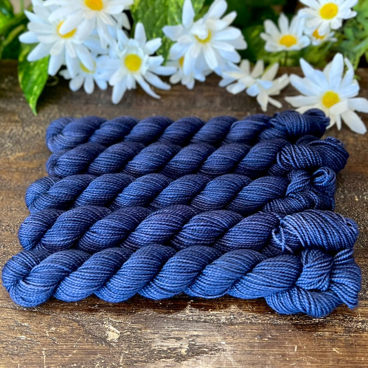 "Midnight" Deluxe Sock Mini Hand-dyed Yarn