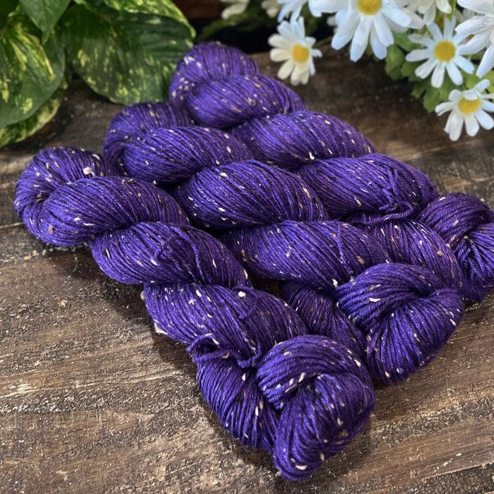 "Amethyst" Donegal Tweed  DK Hand-dyed Yarn