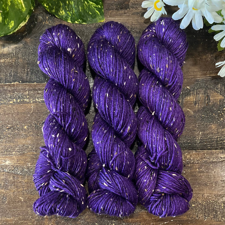 "Amethyst" Donegal Tweed  DK Hand-dyed Yarn