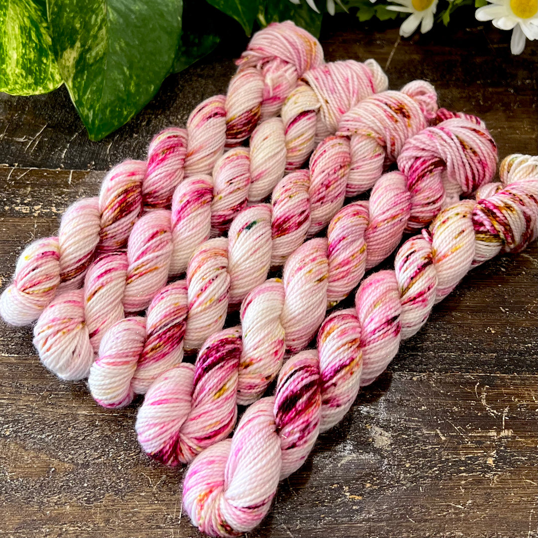 "Cherry Blossom" Mini Sock Hand-dyed Yarn