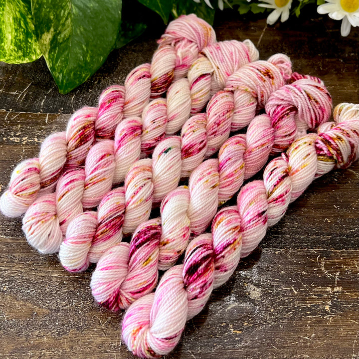 "Cherry Blossom" Mini Sock Hand-dyed Yarn