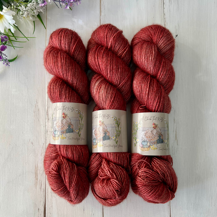 Terra Cotta  Yak/Silk Hand-dyed Yarn