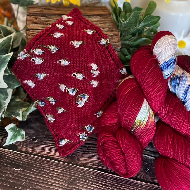 "Winter Cardinal" Assigned Pooling Hand-dyed Yarn