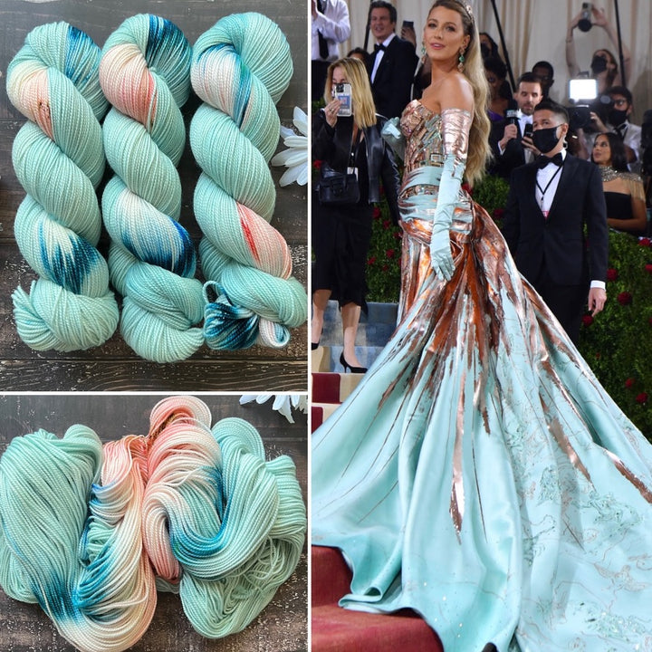 "Forget Me Not" Assigned Pooling Hand-dyed Yarn