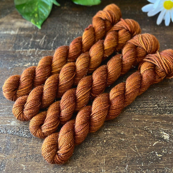 "Caramel" Mini Sock Hand-dyed Yarn