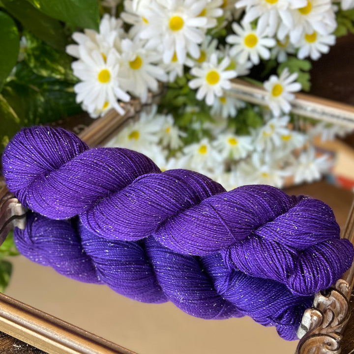 Deluxe Sparkle Fingering Hand-dyed Yarn