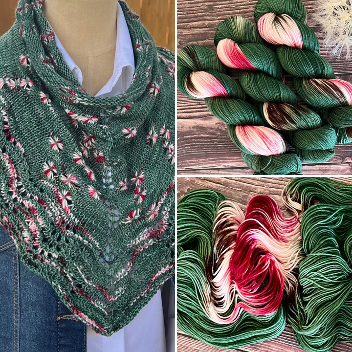 "Country Christmas" Assigned Pooling Hand-dyed Yarn