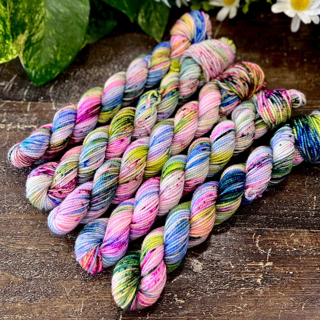 "Wildflowers" Mini Sock Hand-dyed Yarn